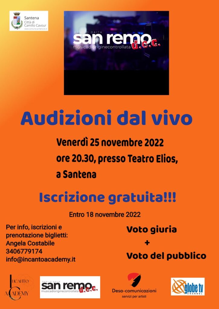 InCanto Academy fa le audizioni per Sanremo D.O.C.