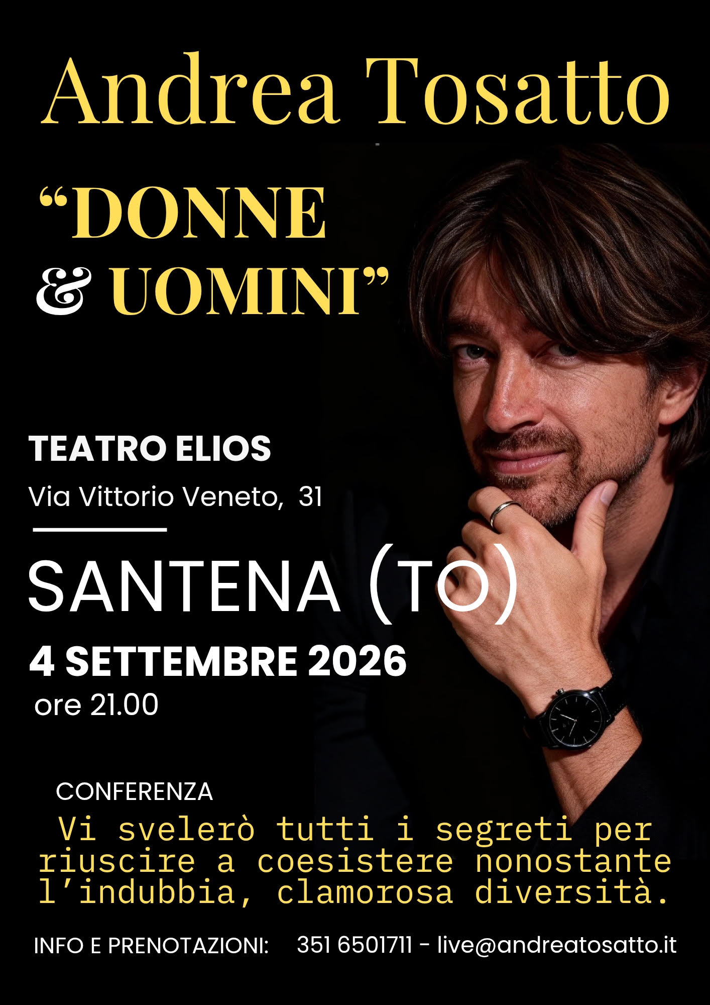 Locandina Donne e Uomini - Andrea Tosatto