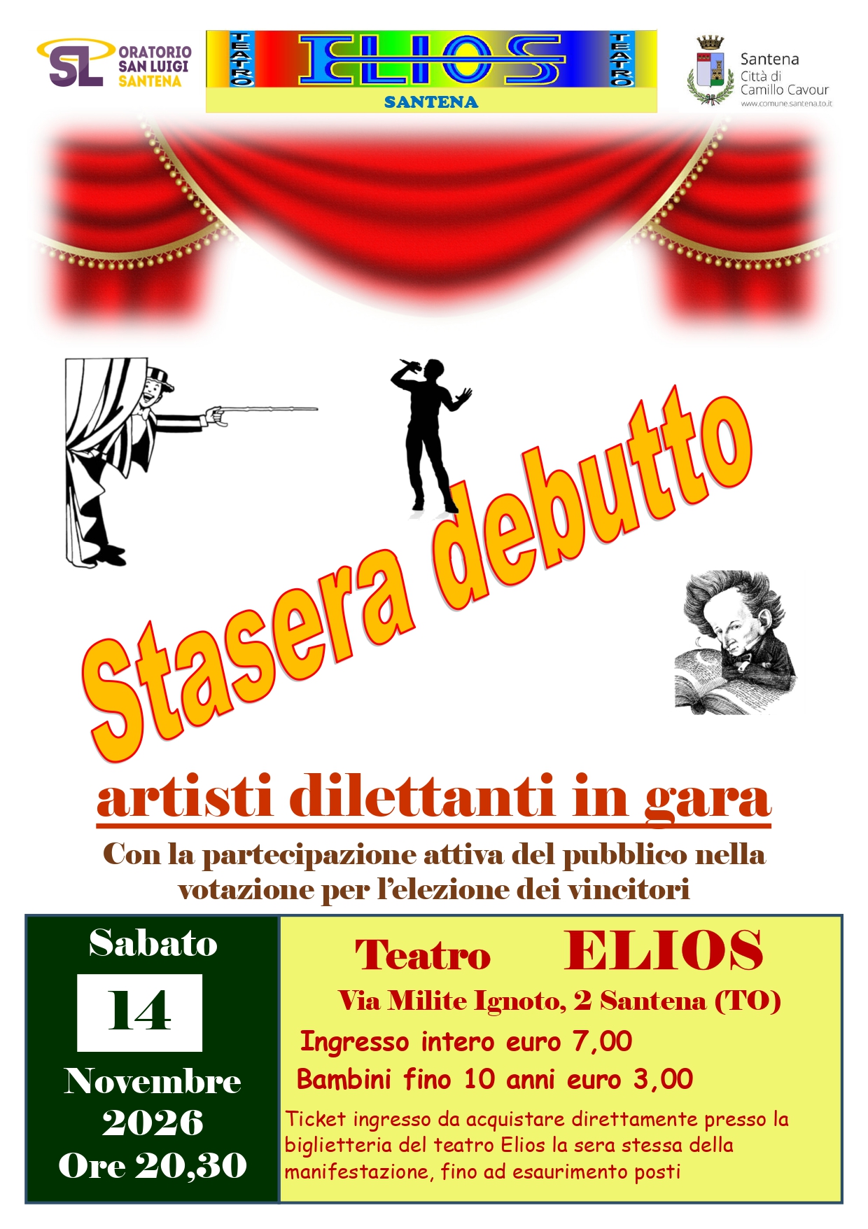 Locandina Stasera debutto 2026